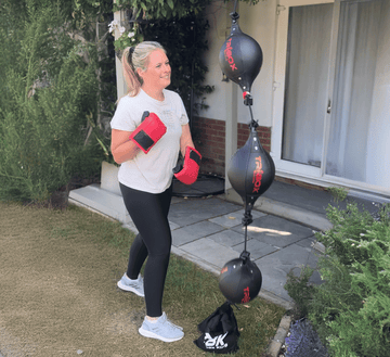 Triboxking garden fitness training with lady