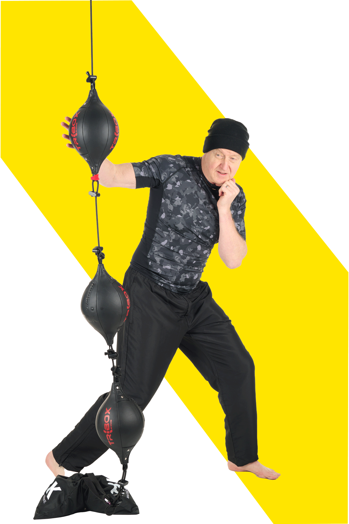 Man punches Triboxking, boxing