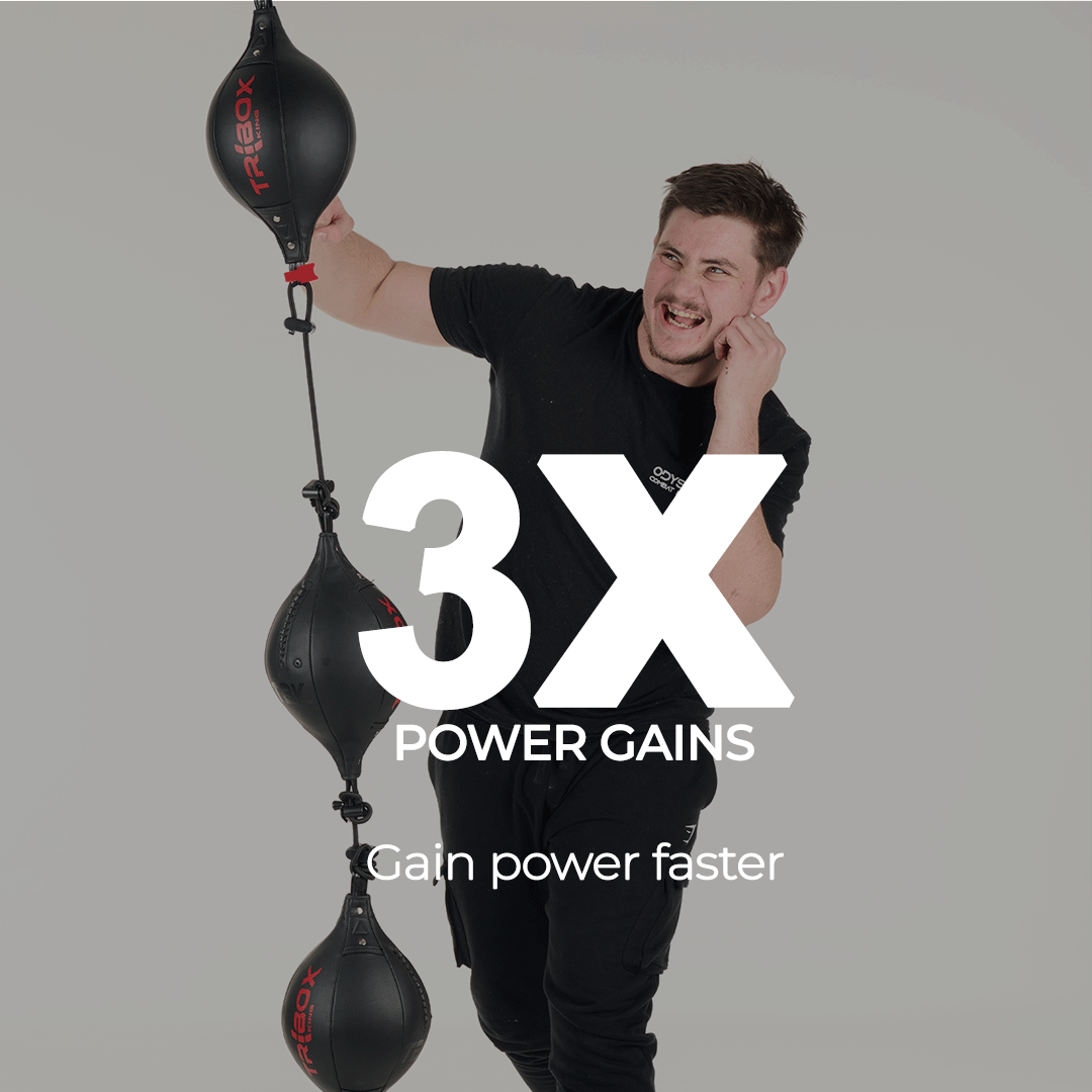 man punching Triboxking power gains