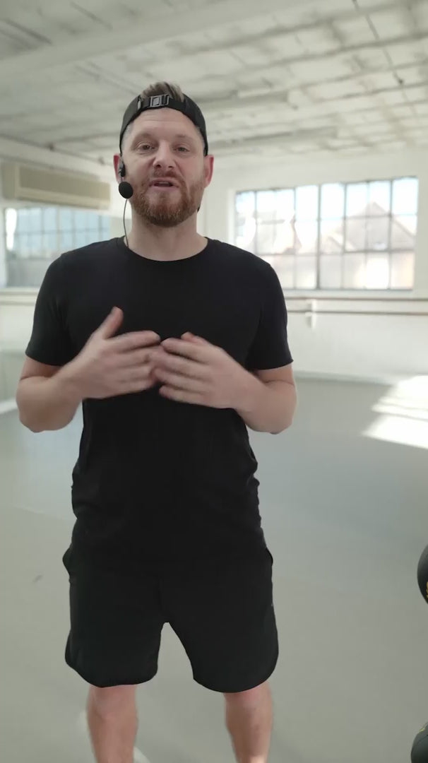 man talking to camera in studio