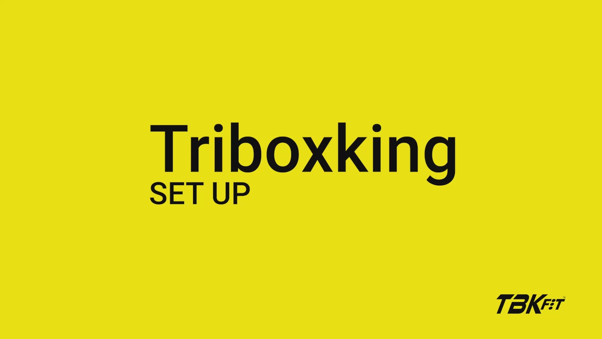 TRiBOXKiNG - Train anywhere fitness solution - Fitness for small spaces - set up