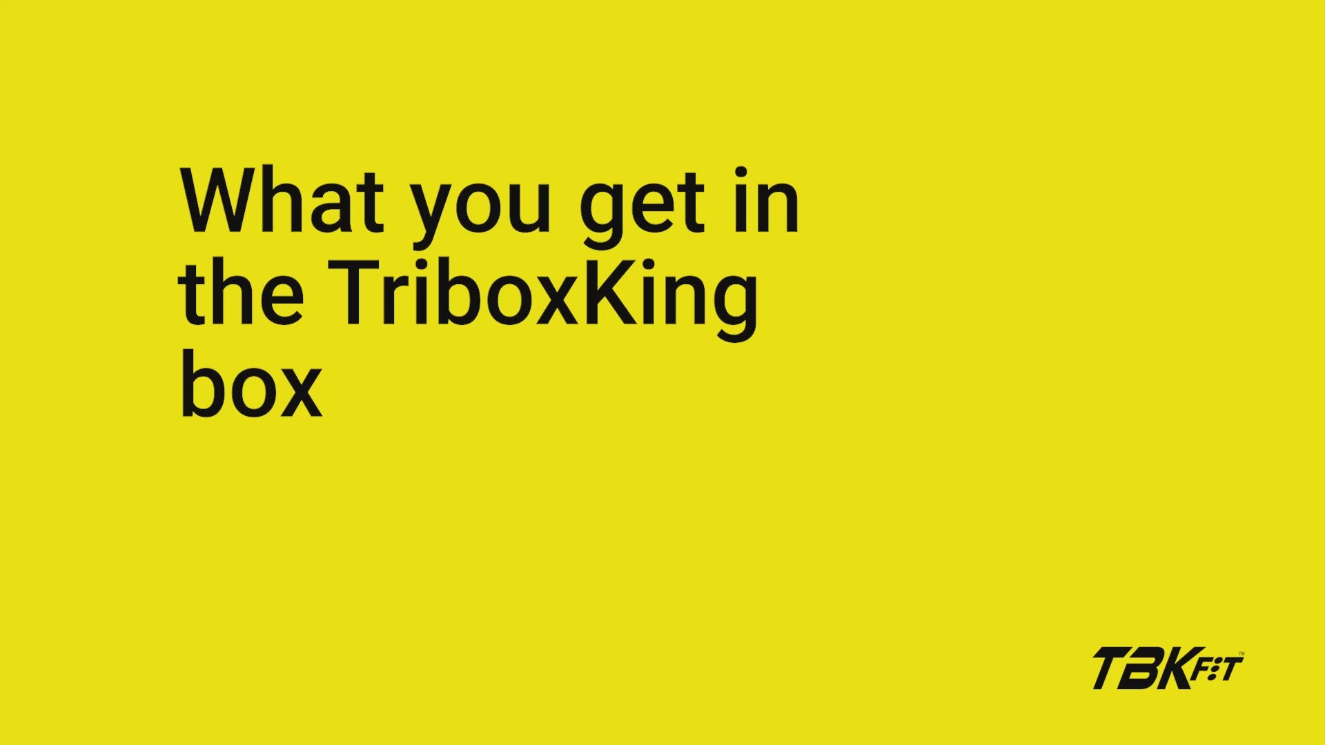 TRiBOXKiNG - Train anywhere fitness solution - Fitness for small spaces